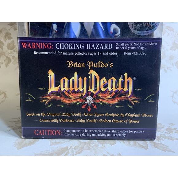 NIB Moore Chaos Comics Brian Pulido's Lady Death 12" Royal Blue Bikini EXCLUSIVE - Picture 3 of 7